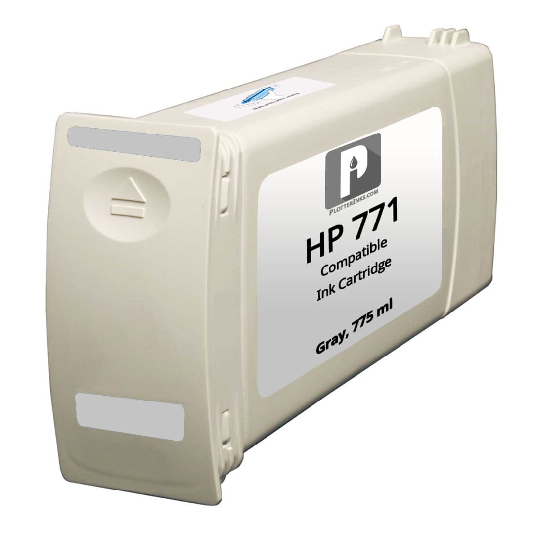 A white ink cartridge with the number hp 7 7 1.